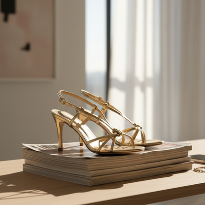 Talons hauts dorés féminins