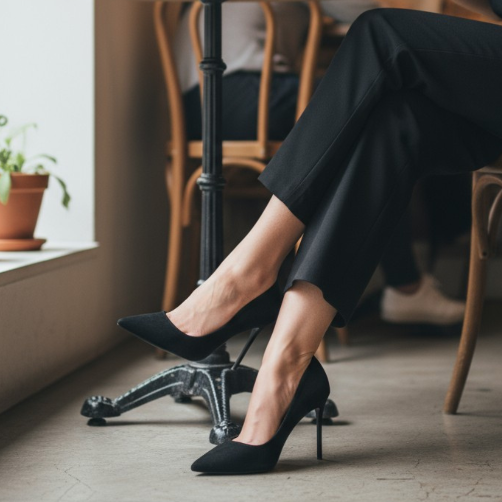 Stilettos noirs à talons aiguilles