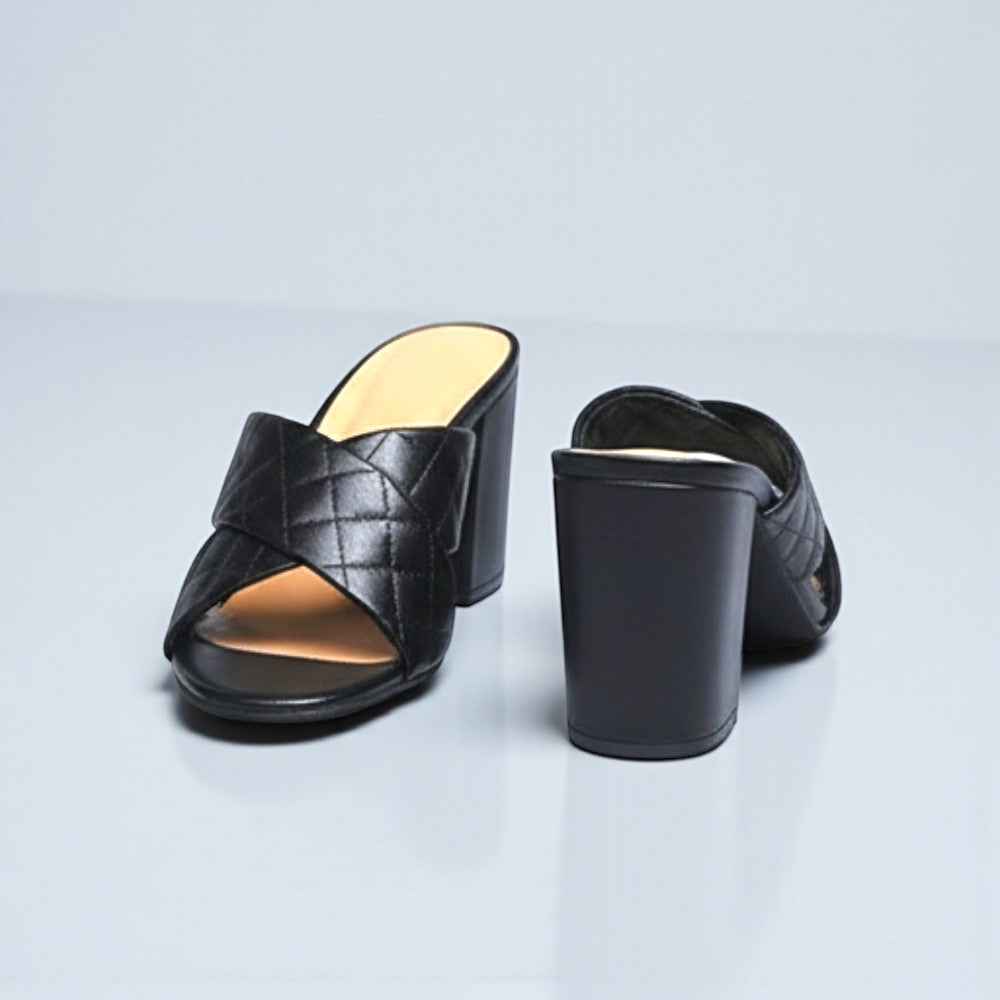 Mules noires élégantes