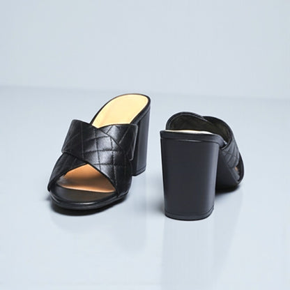 Mules noires élégantes