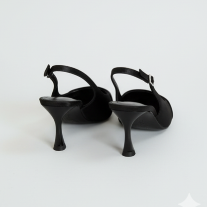 Escarpins à bride arrière noirs femme