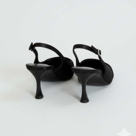 Escarpins à bride arrière noirs femme