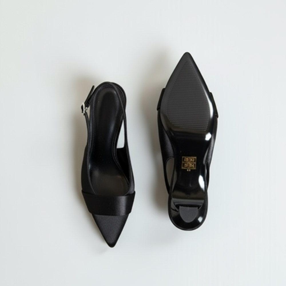 Talons noirs à bride arrière