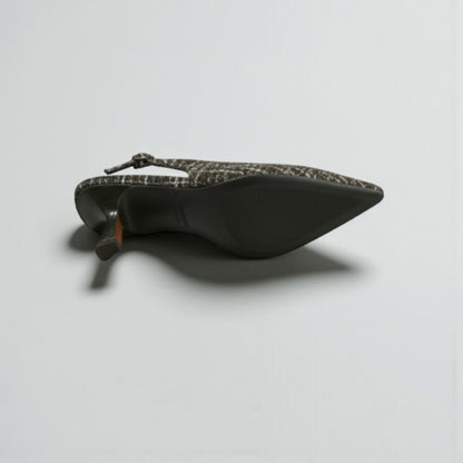 Talons slingback noirs chic