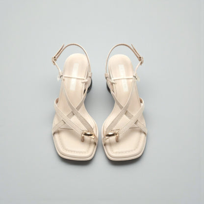 Sandales habillées à talons ronds