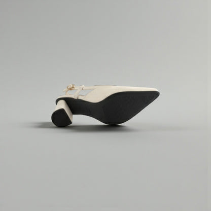 Slingbacks blancs mode femme