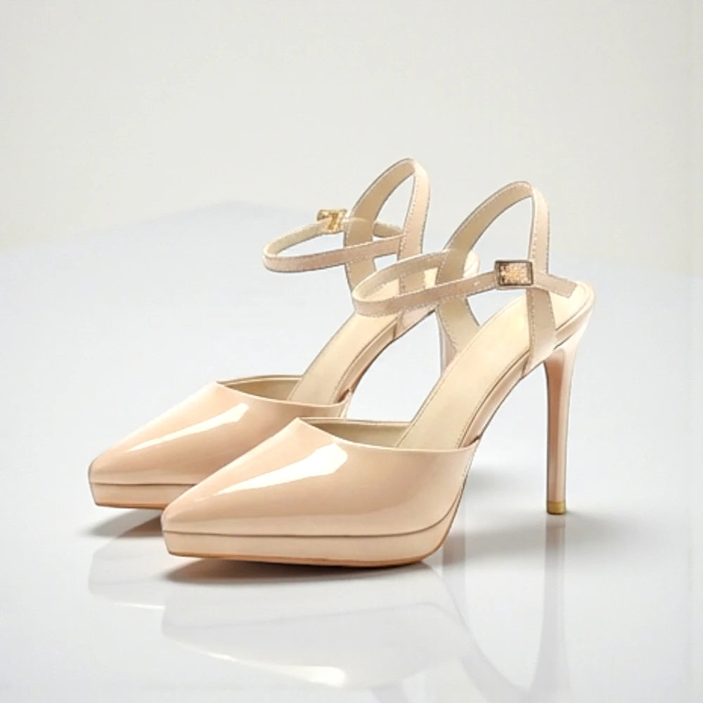 talons beige plateforme