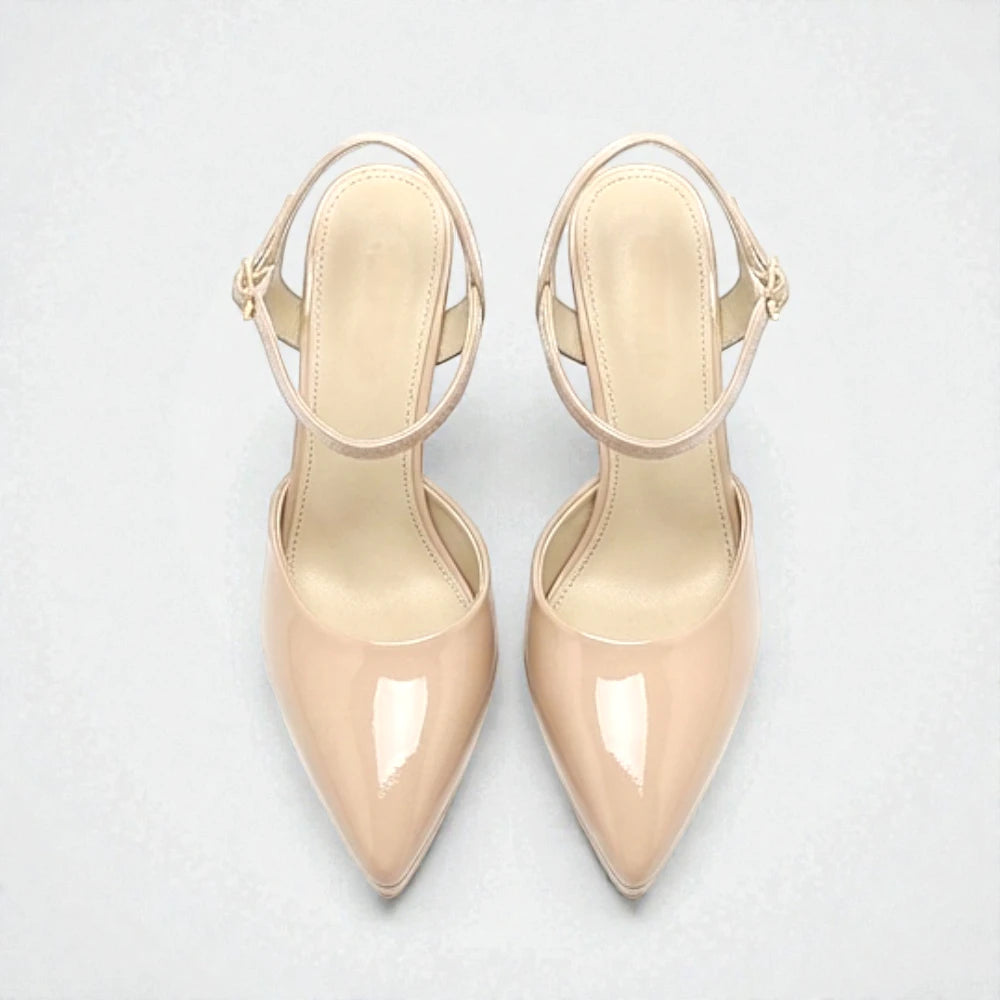 escarpins plateforme beige