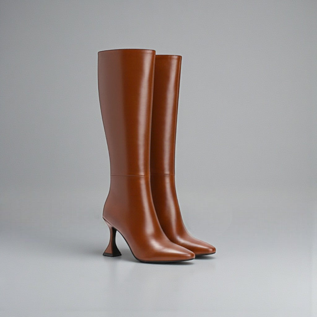 bottes hautes marron