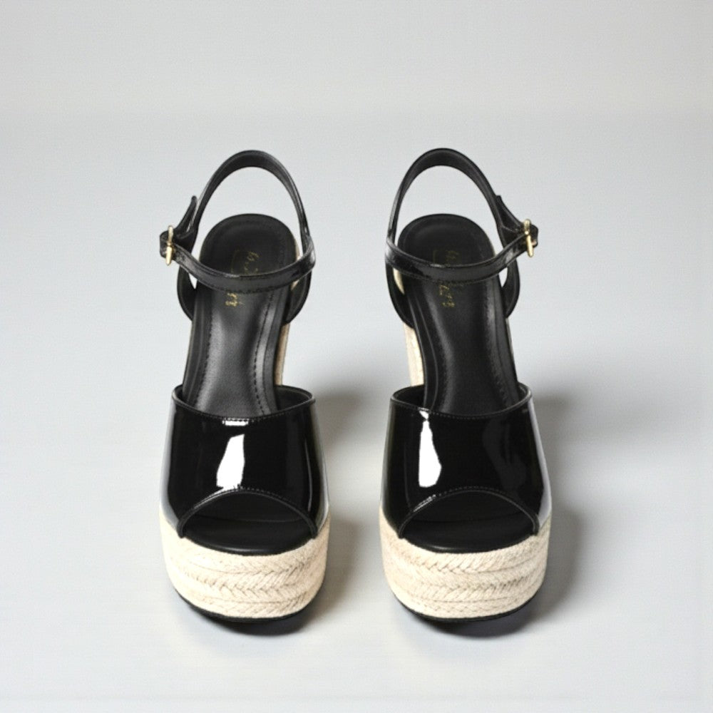 espadrilles compensées noires