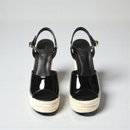 espadrilles compensées noires