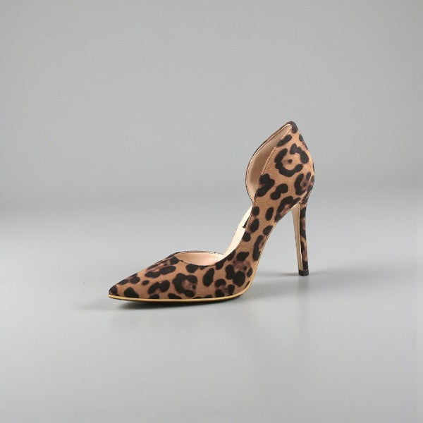 Stilettos d'Orsay imprimé léopard