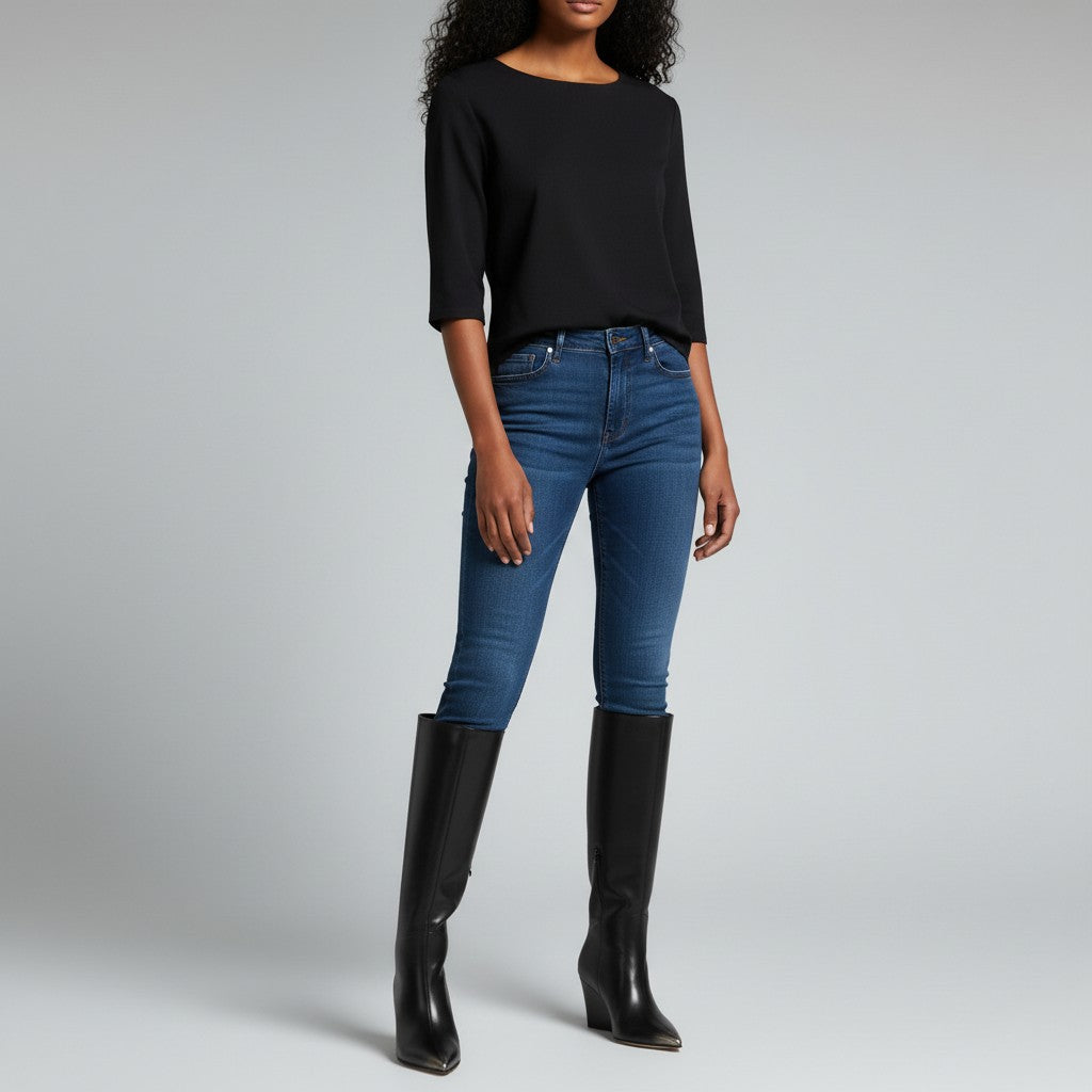 Botte à talon noire